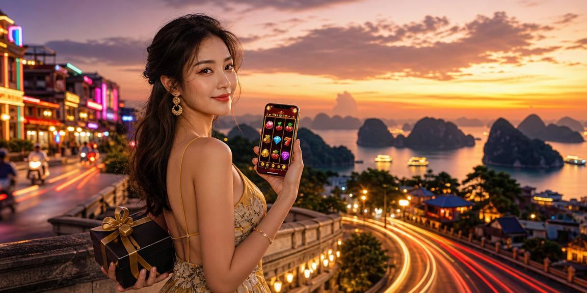 Trò chơi slot chủ đề Vịnh Hạ Long với ánh sáng Neon