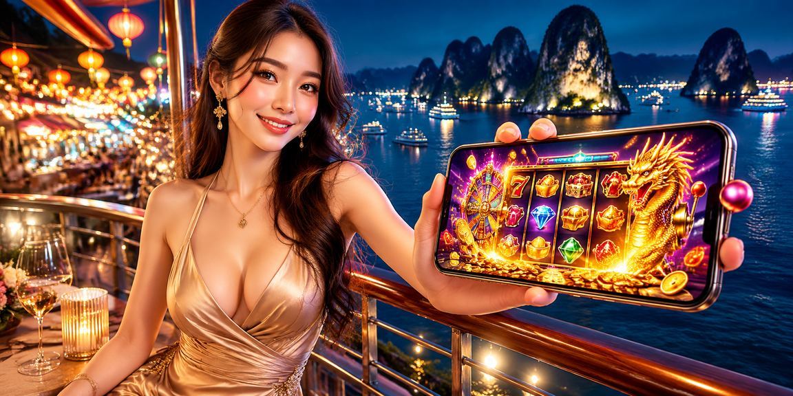 Cảnh đêm tại khu vui chơi điện tử Hạ Long Bay