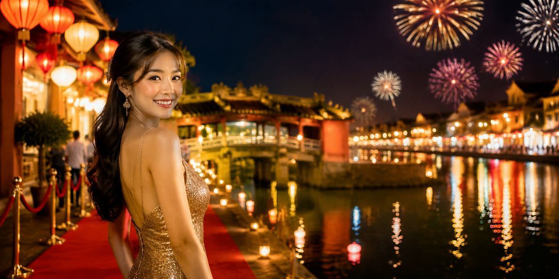 Cảnh chợ đêm cá cược tại Hội An